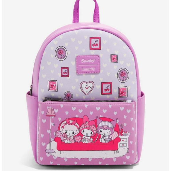 NWT Loungefly Sanrio My Melody and Kuromi mini backpack